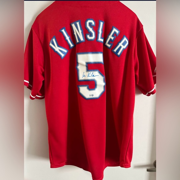 Majestic Other - Texas Rangers Ian Kinsler #5 Signed jersey w COA